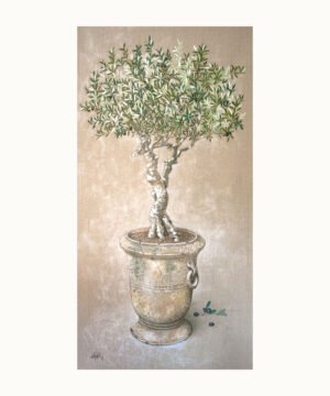 Peinture Olivier en vase d’Anduze III – Franck Picault