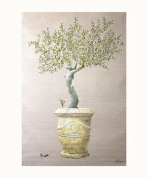 Peinture Olivier en vase d’Anduze I – Franck Picault