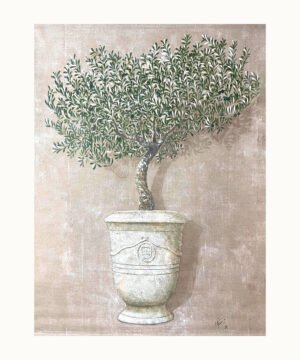Peinture Olivier en vase d’Anduze II – Franck Picault