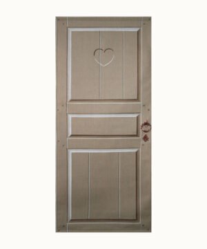 Porte Cœur en trompe-l’œil sur toile de lin – Franck Picault