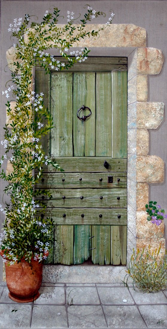 Porte verte au jasmin II – Image 2